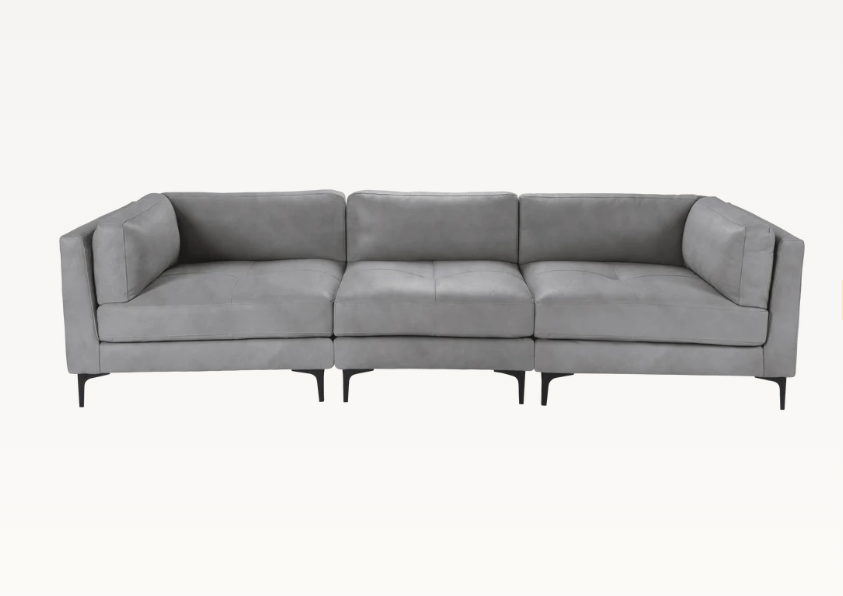 Grey Three-Seat Sofa