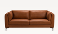 Warm Brown Two-Seat Sofa