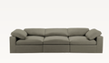 Olive-Grey Three-Seat Sofa